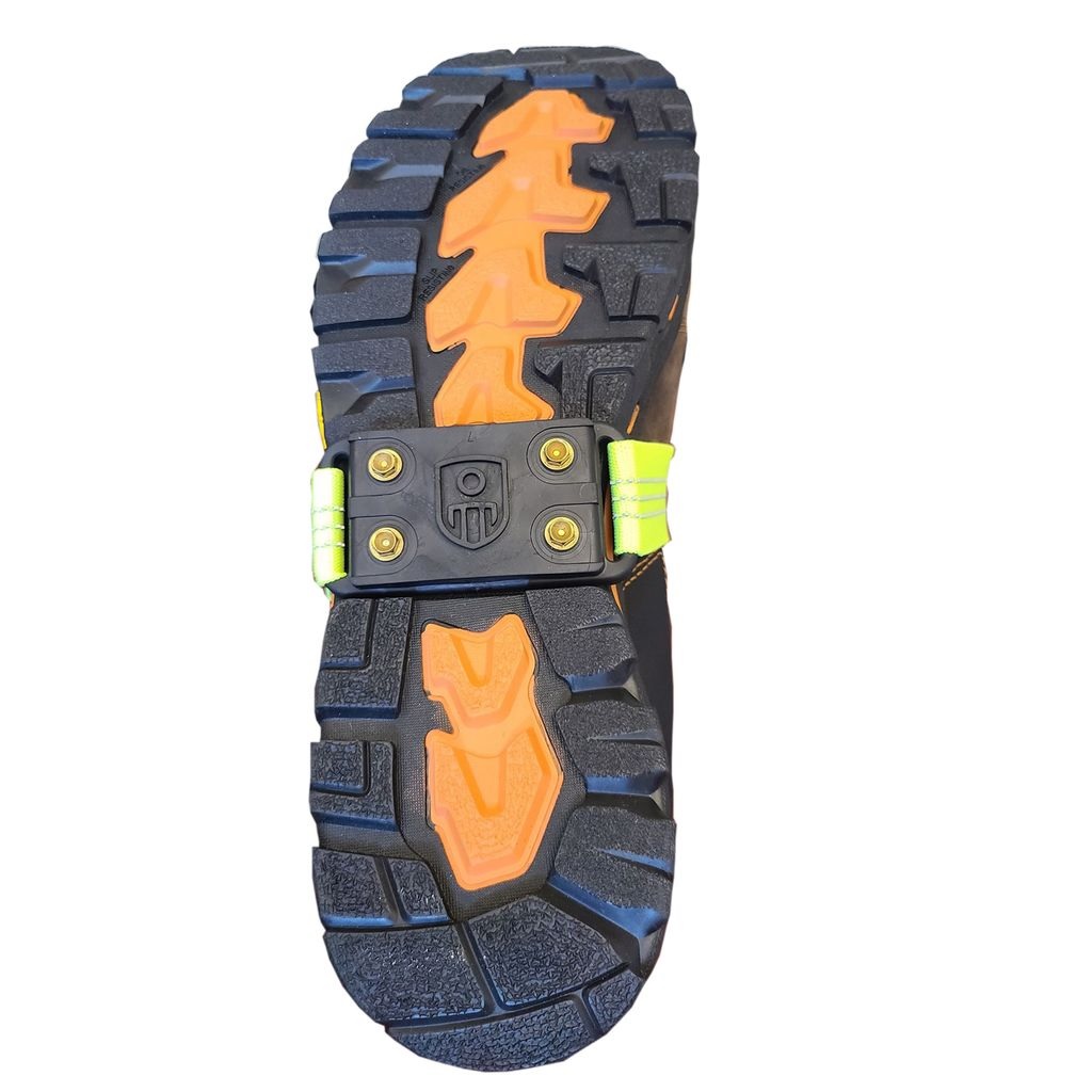 MIDCLEATFR ICE CLEATS BRASS GREEN FIRE RETARDANT STRAPS - Ice Traction